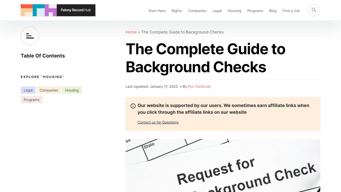 The Complete Guide To Background Checks | Felony Record Hub